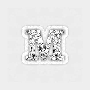 'M' Intricate Pattern Sticker